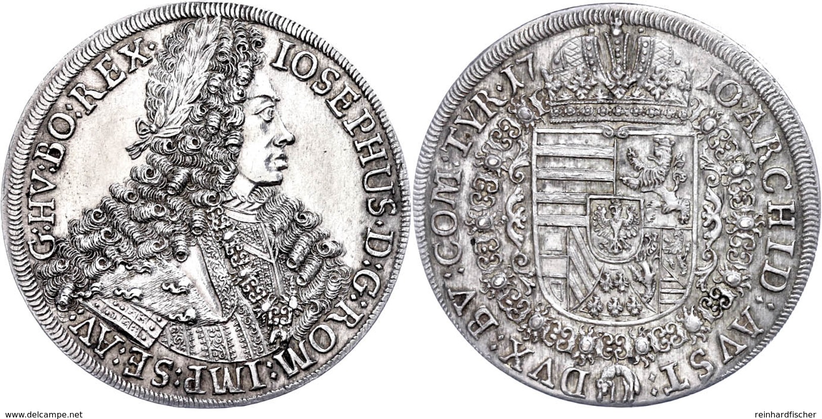 Taler, 1710, Josef I., Hall, Herinek 131, Vz.  Vz - Autriche