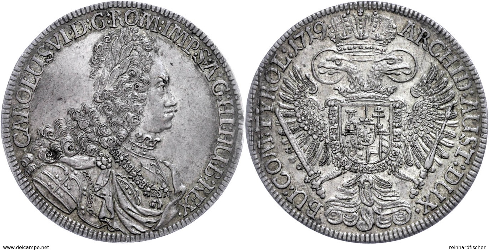 Taler, 1719, Karl VI., Hall, Herinek 338, F. Vz. - Oesterreich