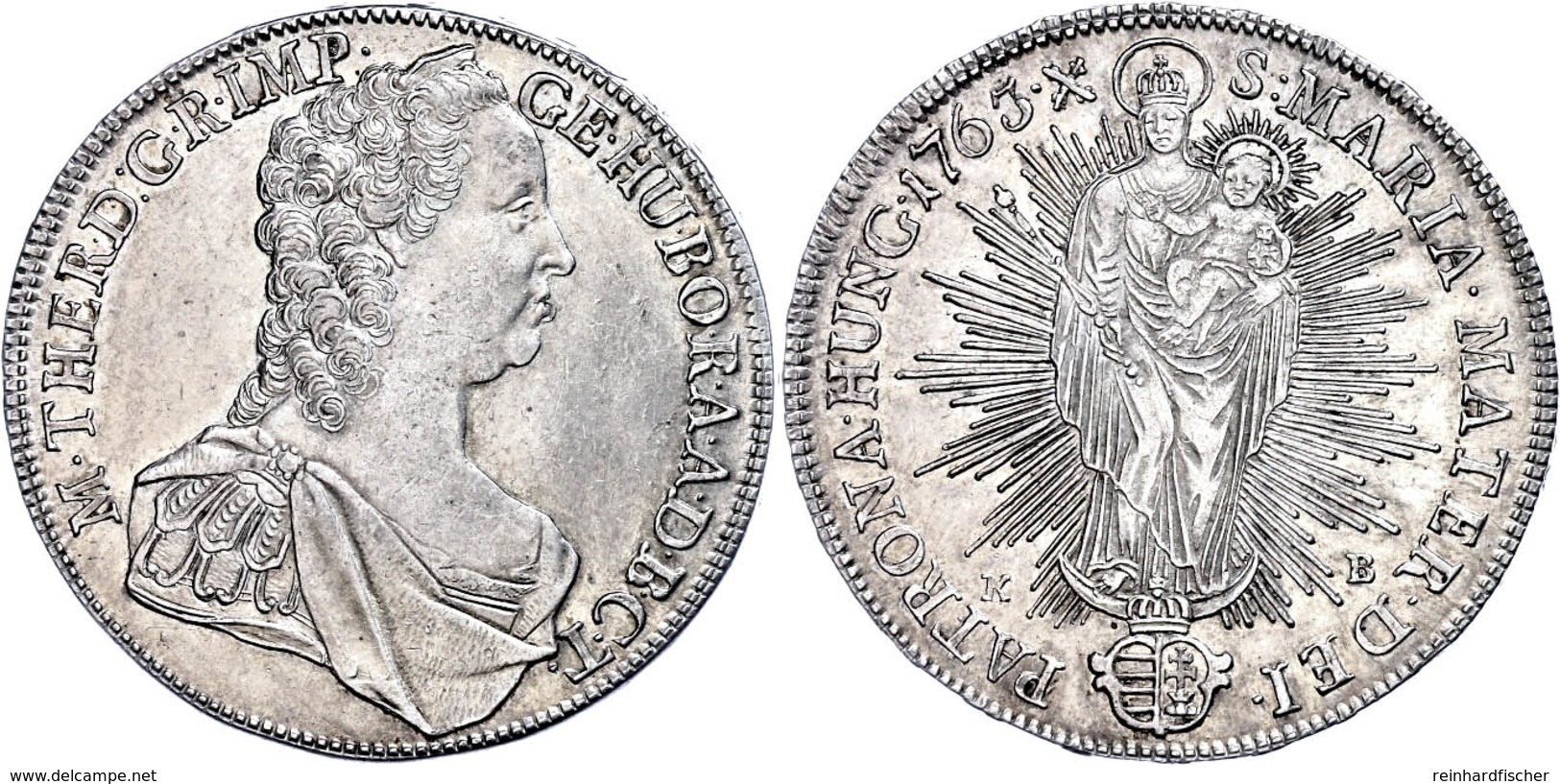 Taler, 1763, Maria Theresia, Dav. 1132, Eypeltauer 261, F. Vz. - Oesterreich