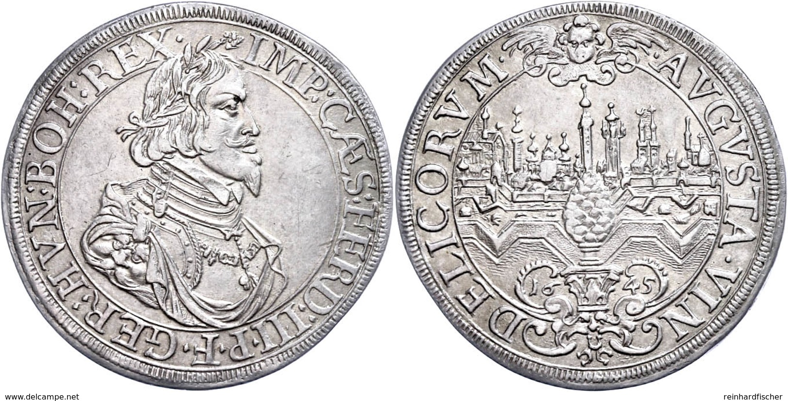 Taler, 1645, Mit Titel Ferdinand III., Dav. 5039, Ss+. - Sonstige & Ohne Zuordnung