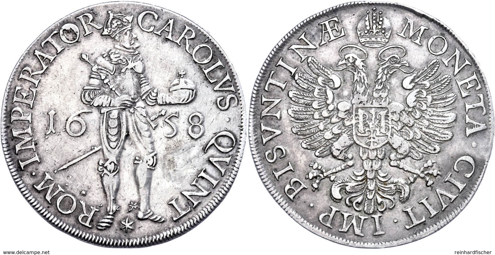 Taler, 1658, Dav. 5070, Kl. Bearbeitete Stelle Auf Dem Avers, Ss-vz.  Ss-vz - Autres & Non Classés