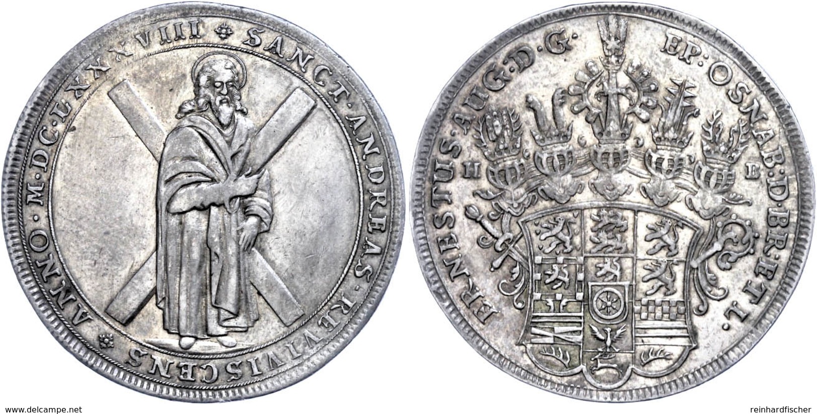 Taler, 1688, Ernst August, Dav. 6623, Welter 1946, Ss.  Ss-vz - Sonstige & Ohne Zuordnung