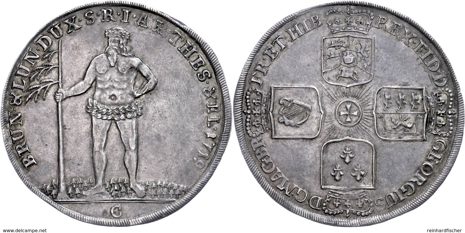 Taler, 1719, Georg I. Ludwig, Welter 2231, Dav. 2077, Schöne Patina, Vz.  Vz - Sonstige & Ohne Zuordnung