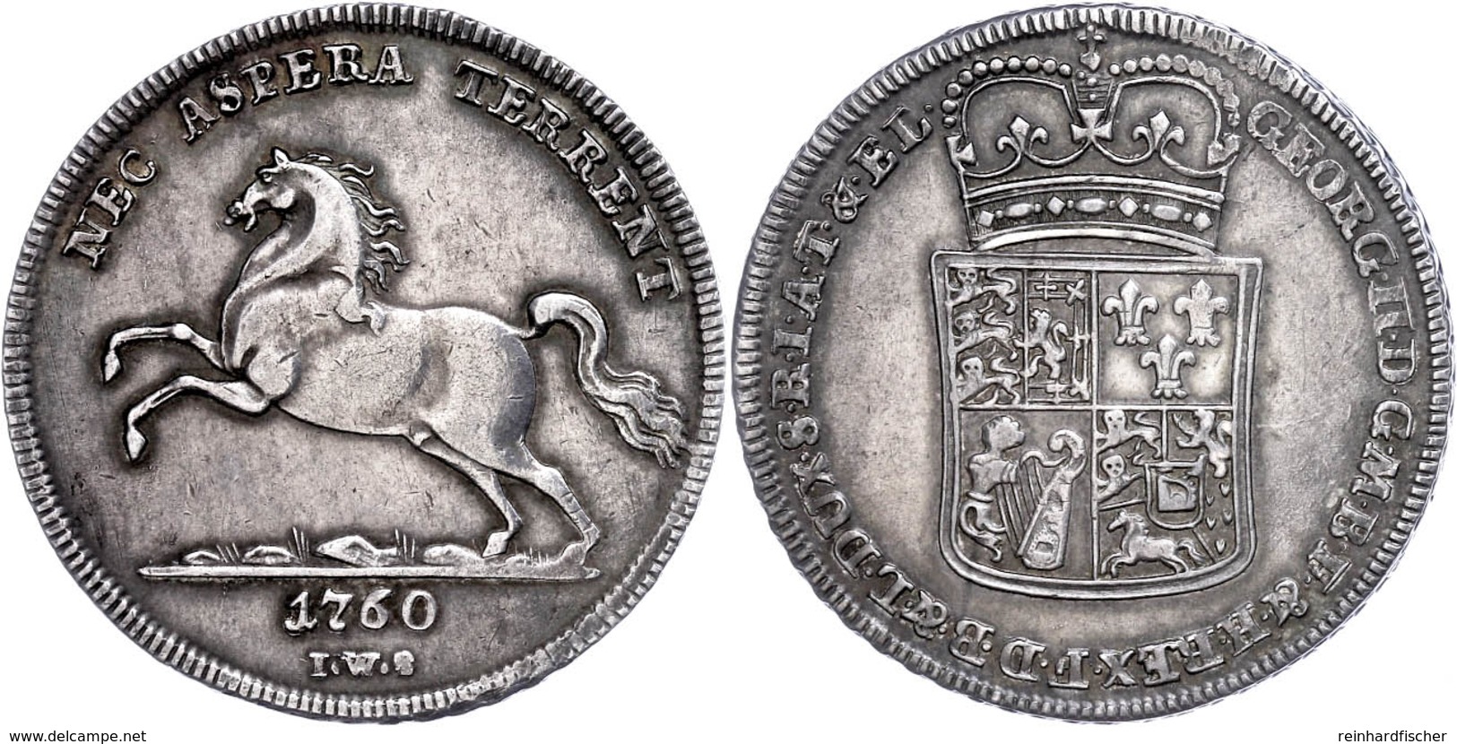 Taler, 1760, Georg II., Dav. 2086, Welter 2560, Ss-vz.  Ss-vz - Sonstige & Ohne Zuordnung