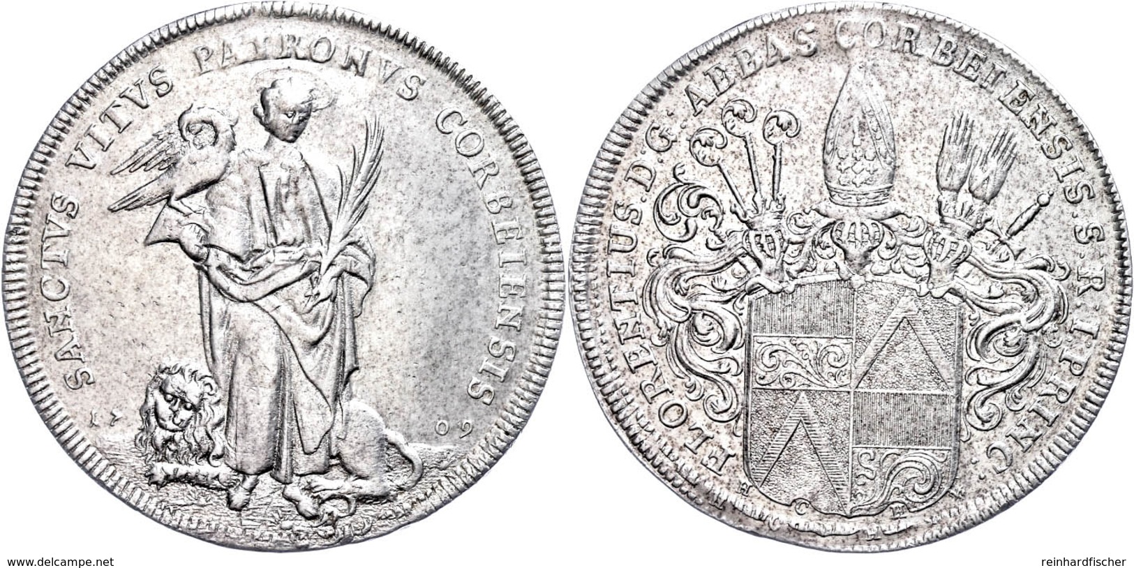 Taler, 1709, Florenz Von Der Velde, Dav. 2194, Ss.  Ss - Sonstige & Ohne Zuordnung