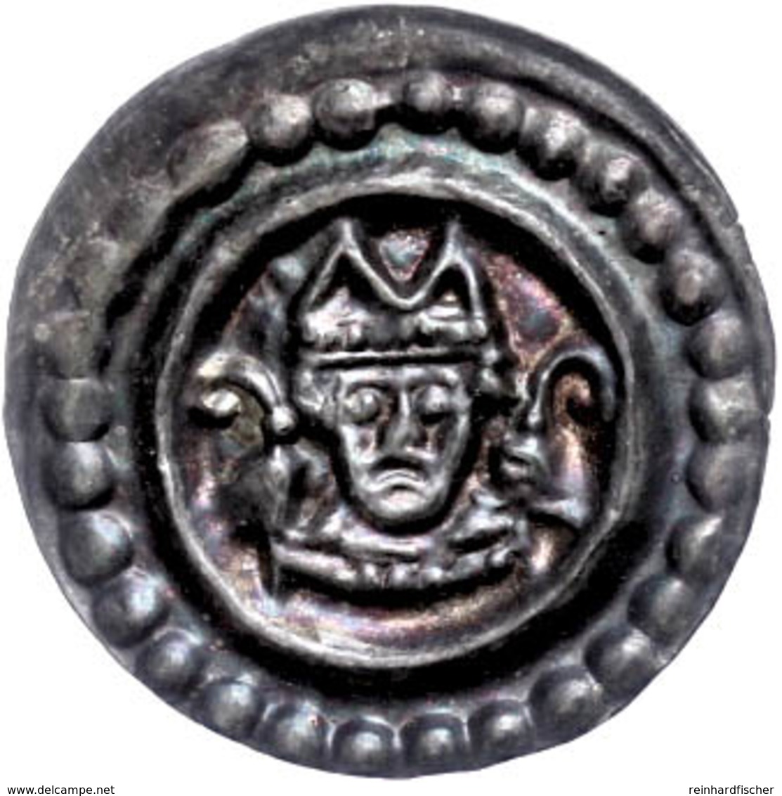 Brakteat (0,42g), 1209-1233, Konrad II. Von Tegernfeld, Brustbild Des Bischofs Mit Nach Außen Gerichteten Krummstäben Vo - Sonstige & Ohne Zuordnung