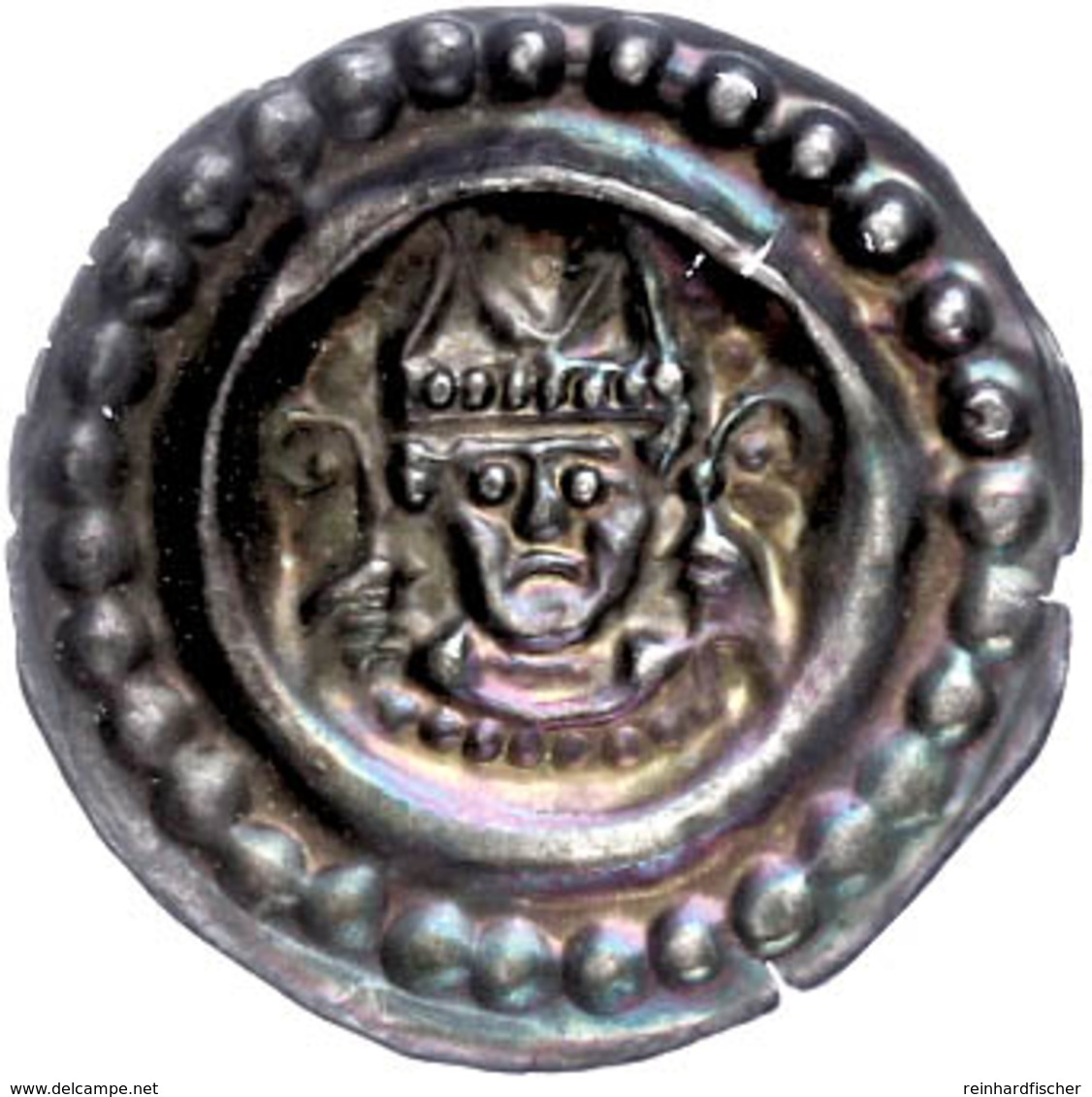 Brakteat (0,45g), 1209-1233, Konrad II. Von Tegernfeld, Brustbild Des Bischofs Mit Nach Außen Gerichteten Krummstäben Vo - Sonstige & Ohne Zuordnung