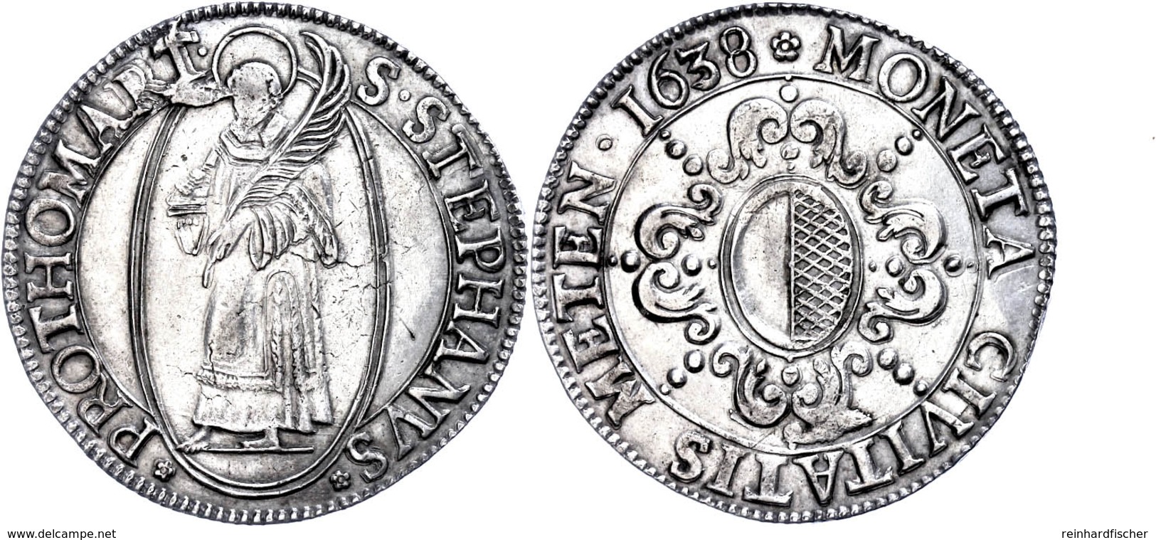 Taler, 1638, Dav. 5582, Kl. Schrötlingsfehler, Ss-vz. Selten!  Ss-vz - Sonstige & Ohne Zuordnung