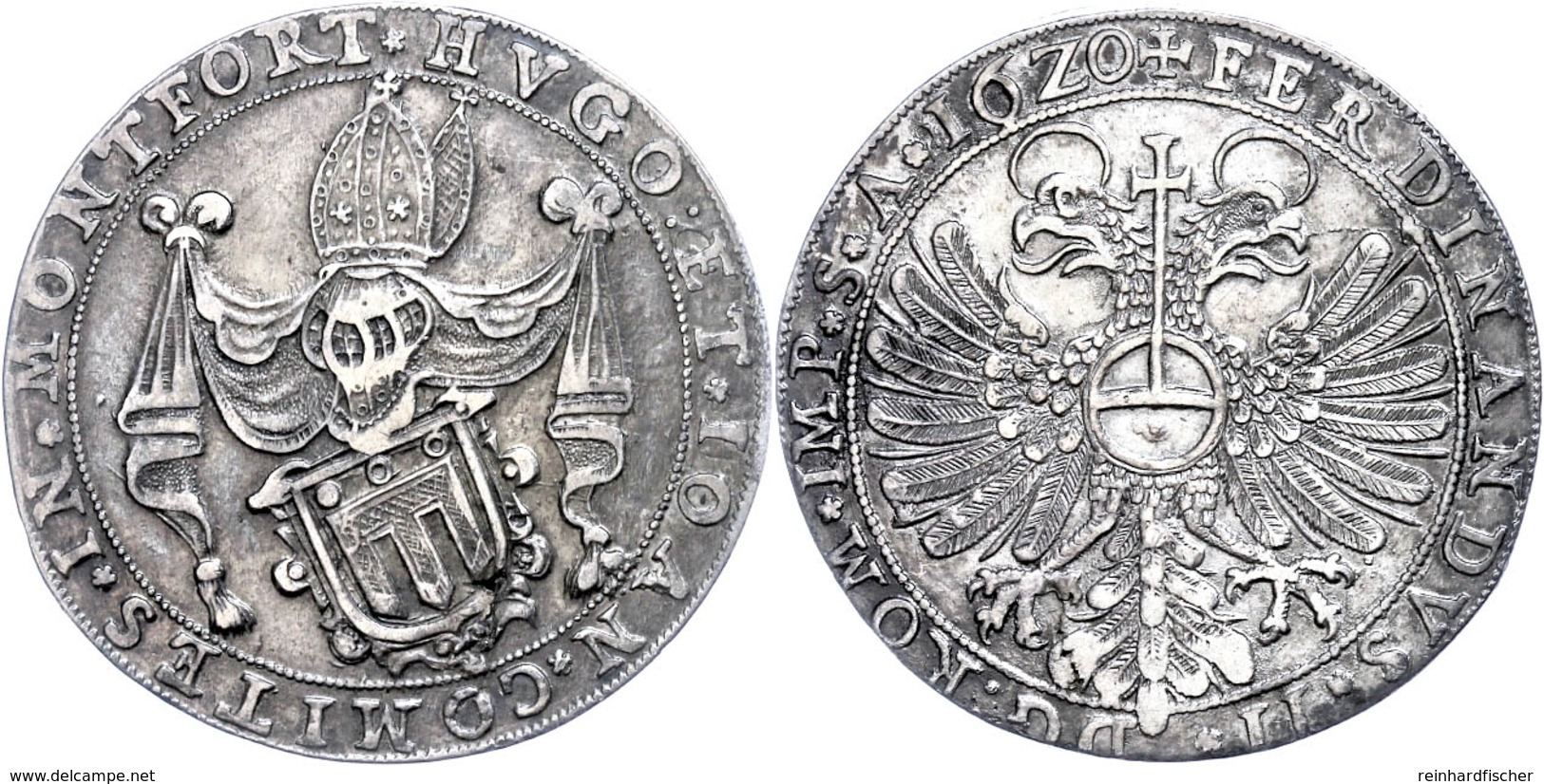 Taler, 1620, Hugo Und Johann, Mit Titel Ferdinand II., Dav. 7077, Kl. Schrötlingsfehler, Ss-vz.  Ss-vz - Sonstige & Ohne Zuordnung