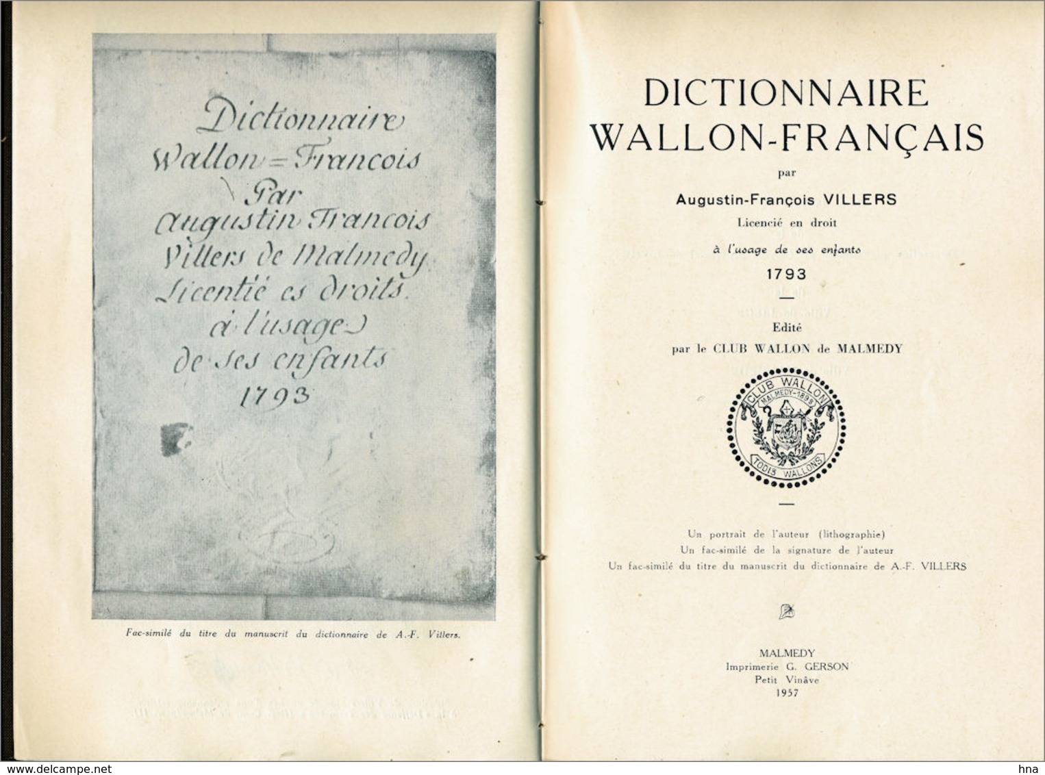 Dictionnaire Wallon-français De Malmedy - Woordenboeken