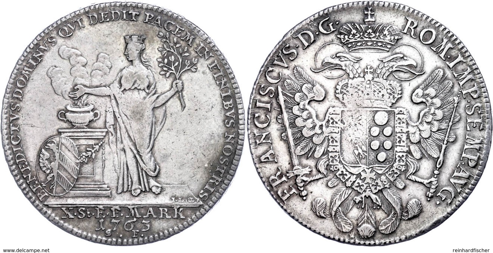 Taler,1763, Auf Den Frieden Von Hubertusburg, Dav. 2488, Kellner 340, Ss.  Ss - Sonstige & Ohne Zuordnung