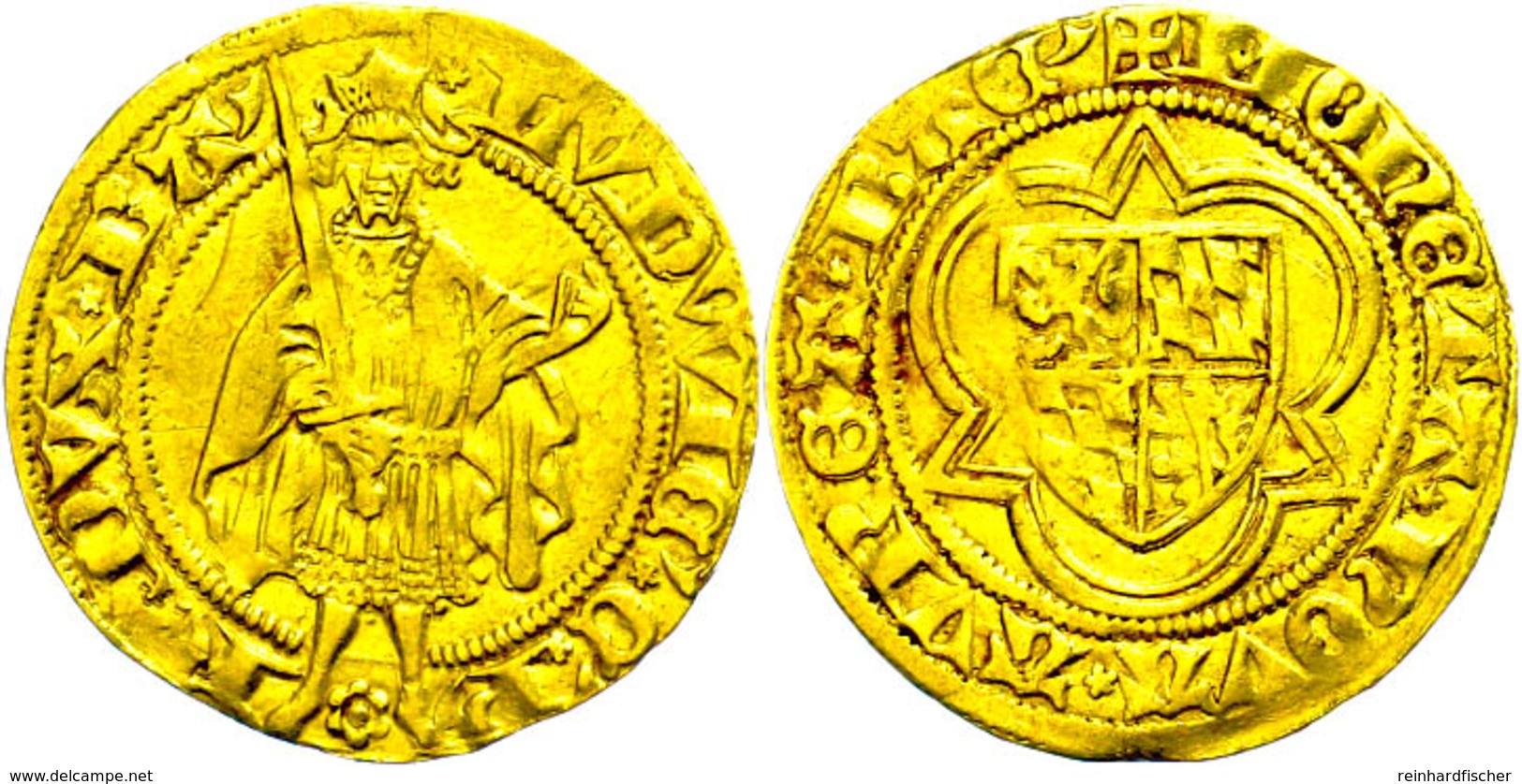 Goldgulden (3,42g), O.J. (1410-1436), Ludwig III., Bacharach, Fb. 1976, Kl. Kr., Ss.  Ss - Sonstige & Ohne Zuordnung