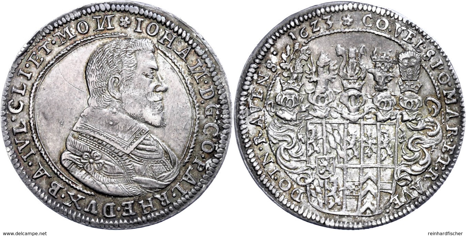 Taler, 1623, Johann II., Dav. 7187, Kl. Kratzer, Vz.  Vz - Sonstige & Ohne Zuordnung