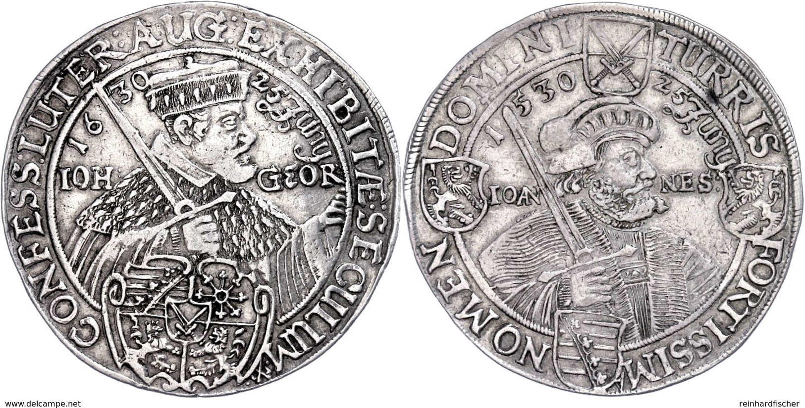 Taler, 1630, Johan Georg I., Auf Das Konfessionsjubiläum, Schnee 860, Dav. 7605, Ss.  Ss - Sonstige & Ohne Zuordnung