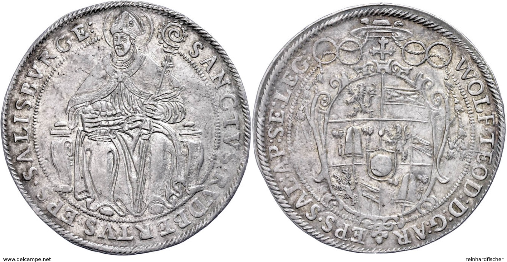 Taler, O.J. (1587-1612), Wolf Dietrich Von Raitenau, Variante "AR - EPS", Zöttl 975, Dav. 8184, Ss-vz.  Ss-vz - Sonstige & Ohne Zuordnung