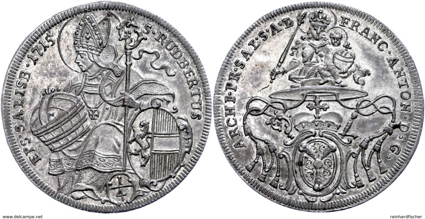 1/4 Taler, 1715, Franz Anton Fürst Von Harrach, Zöttl 2456, St.  St - Sonstige & Ohne Zuordnung