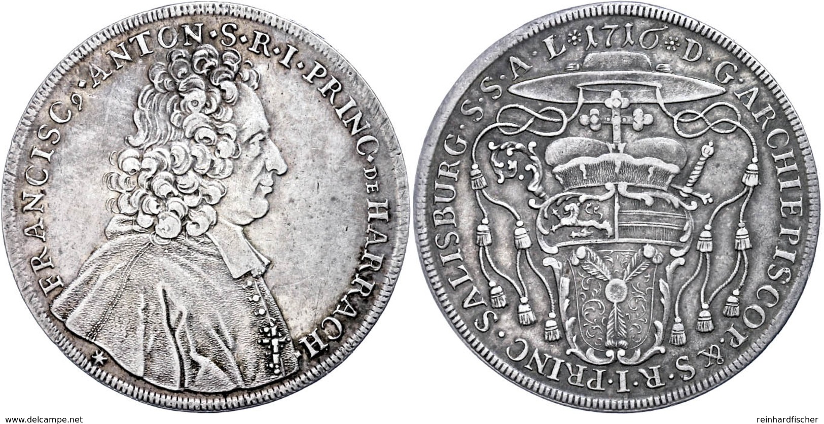 Taler, 1716, Franz Anton Fürst Von Harrach, Zöttl 2408, Dav. 1237, Ss.  Ss - Sonstige & Ohne Zuordnung