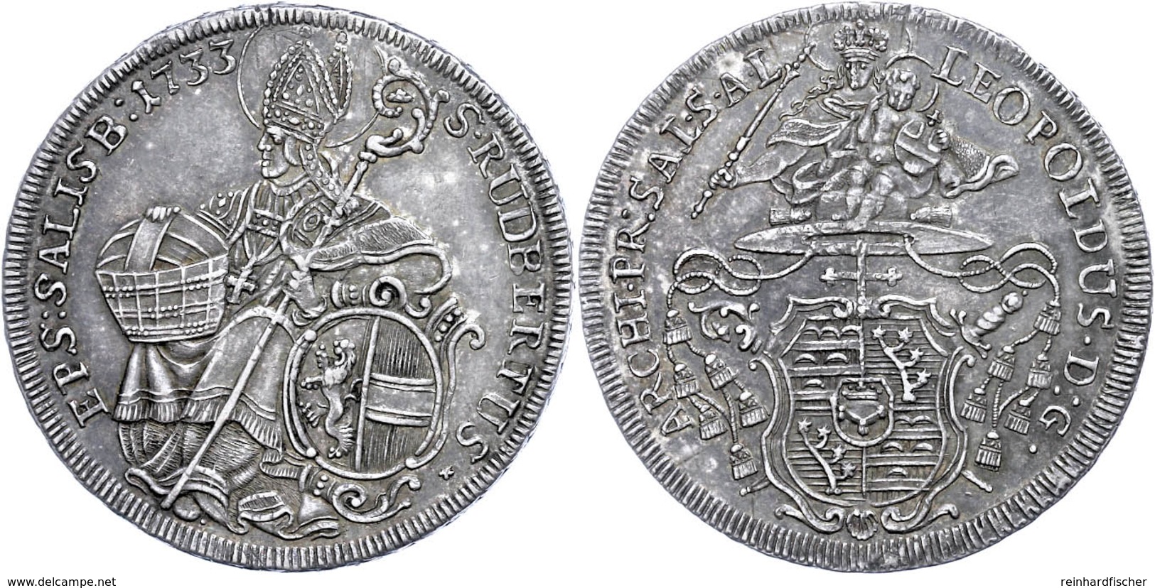 Taler, 1733, Leopold Anton Eleutherius Freiherr Von Firmian, Zöttl 2586, Dav. 1241, Schöne Patina, Vz.  Vz - Sonstige & Ohne Zuordnung