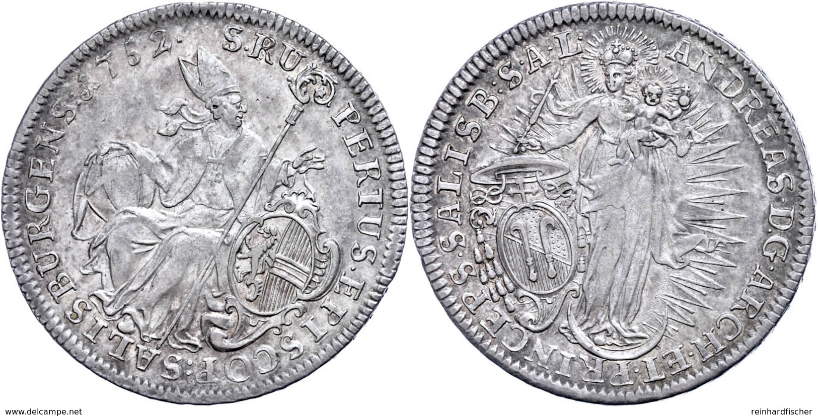 Taler, 1752, Andreas Jakob Graf Von Dietrichstein, Zöttl 2860, Dav. 1246, Ss-vz.  Ss-vz - Sonstige & Ohne Zuordnung