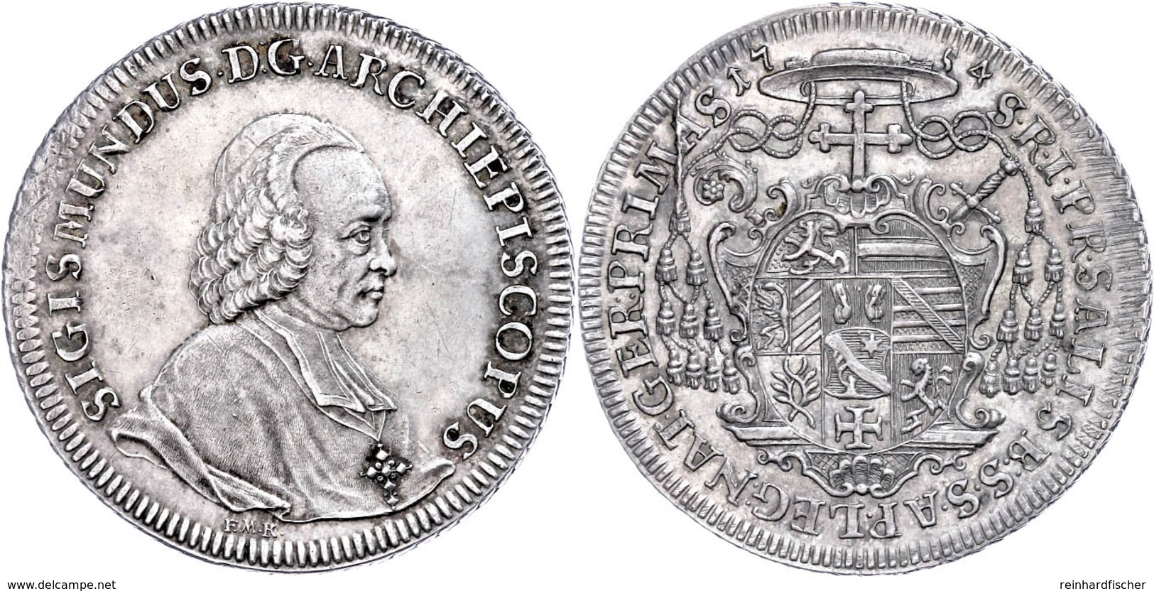 Taler, 1754, Sigismund III. Graf Schrattenbach, Probszt 2282, Vz.  Vz - Sonstige & Ohne Zuordnung