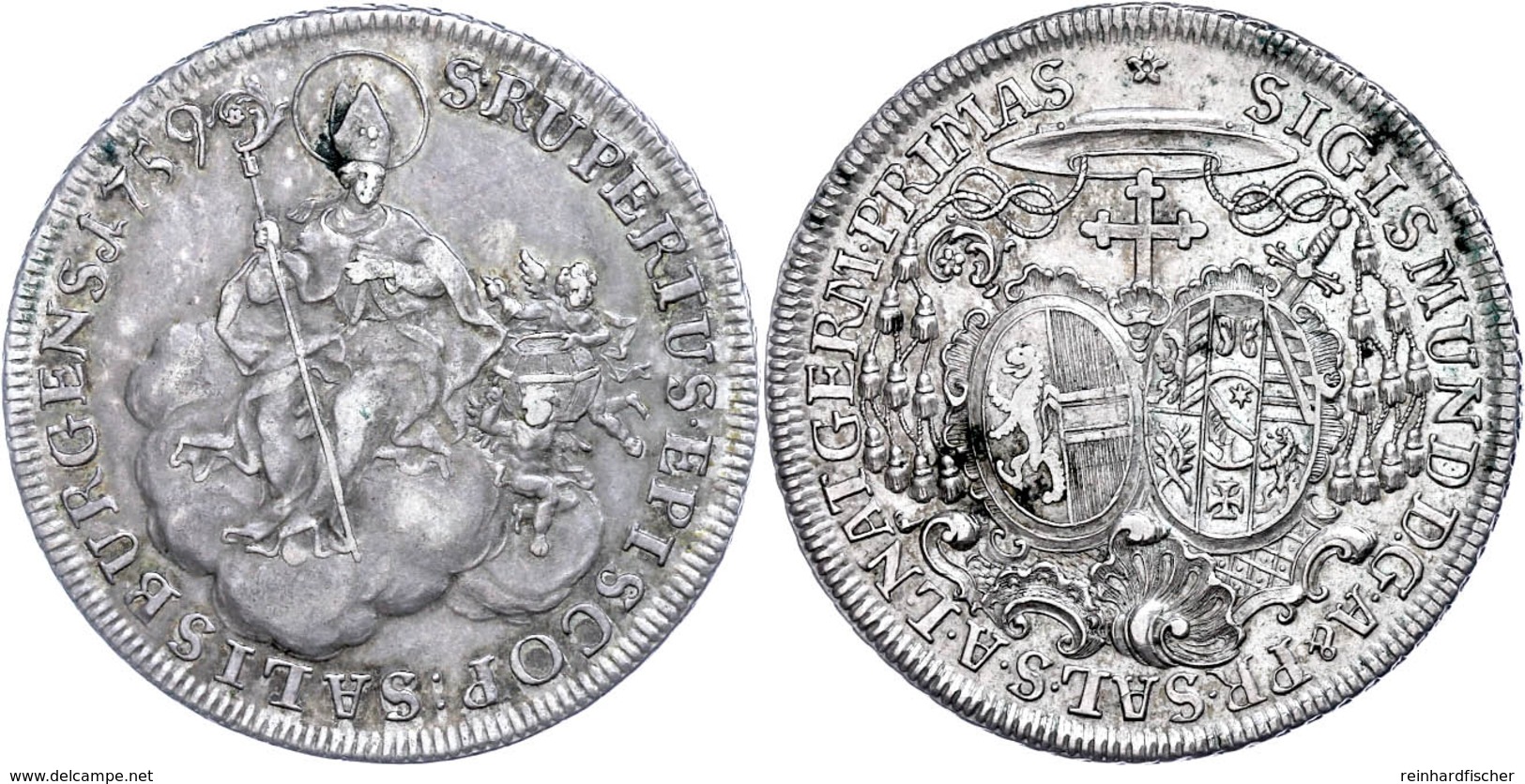 Taler, 1759, Sigismund III. Graf Schrattenbach, Dav. 1252. Zöttl 2973, Ss+. - Sonstige & Ohne Zuordnung