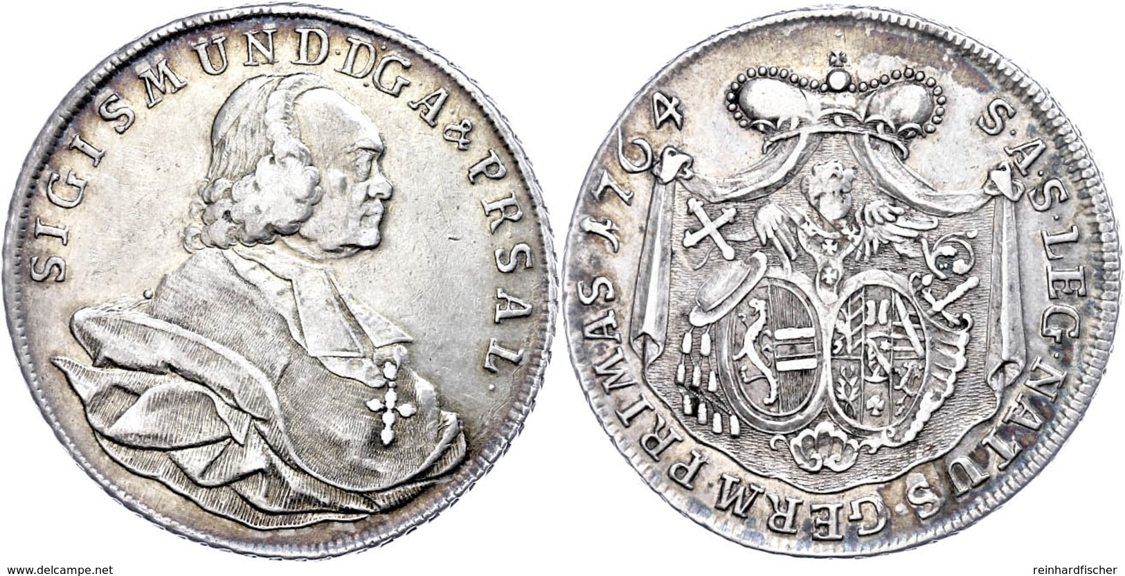 Taler, 1764, Sigismund Christoph Graf Von Schrattenbach, Zöttl 2998, Dav. 1257, Avers Etwas Berieben, Ss.  Ss - Sonstige & Ohne Zuordnung