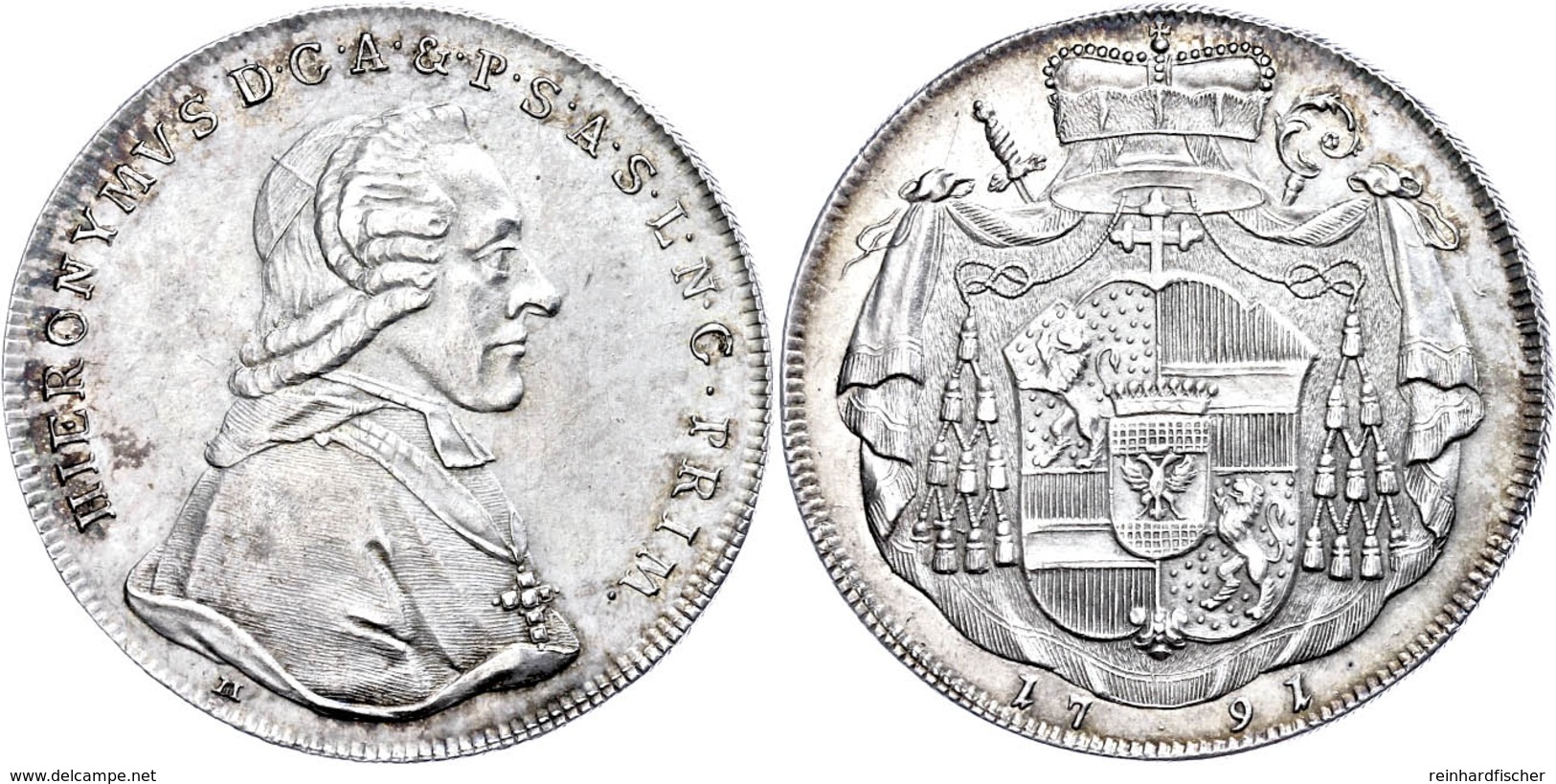 Taler, 1791, Hieronymus Graf Von Colloredo, Zöttl 3231, Dav. 1265, Vz.  Vz - Sonstige & Ohne Zuordnung