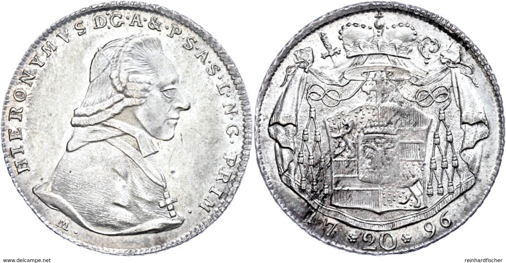 20 Kreuzer, 1796, Hieronymus Graf Von Colloredo, Zöttl 3289, Vz.  Vz - Sonstige & Ohne Zuordnung