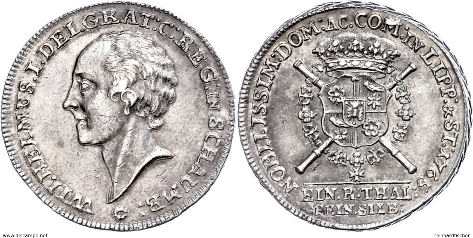 Dicker Taler, 1765, Wilhelm I. Friedrich Ernst, Dav. 2764, Ss-vz.  Ss-vz - Sonstige & Ohne Zuordnung