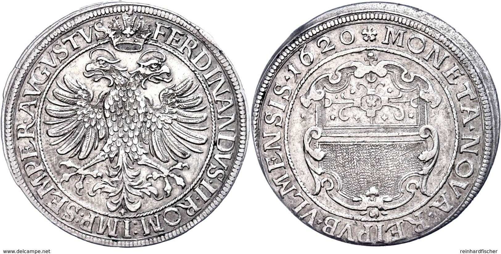 Taler, 1620, Mit Titel Ferdinand II., Dav. 5903, Nau 76, Ss.  Ss-vz - Sonstige & Ohne Zuordnung