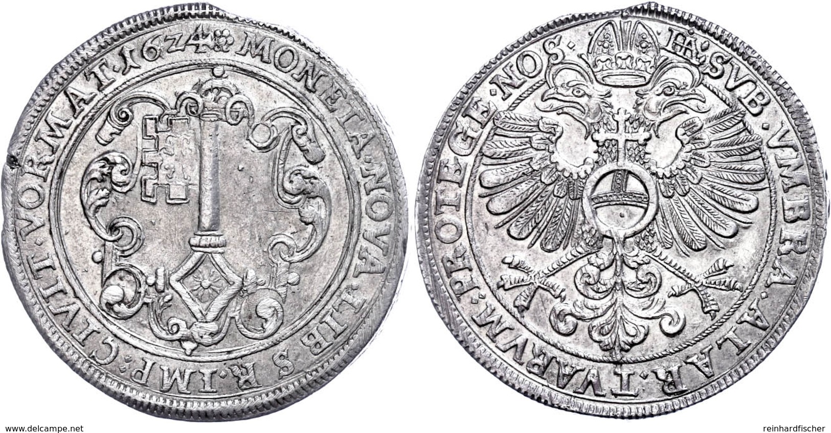 Taler, 1624, Dav. 5961, Schrötlingsfehler Am Rand, Kl. Zainende, Ss-vz. Selten!  Ss-vz - Sonstige & Ohne Zuordnung