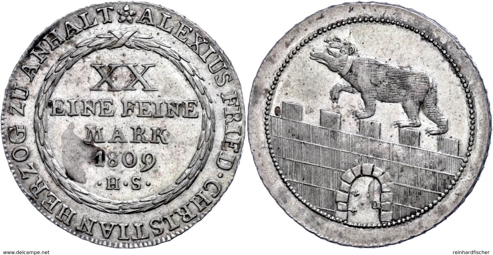 1/2 Taler, 1809, Alexius Friedrich Christian, AKS 3, J. 50, Ss-vz.  Ss-vz - Sonstige & Ohne Zuordnung