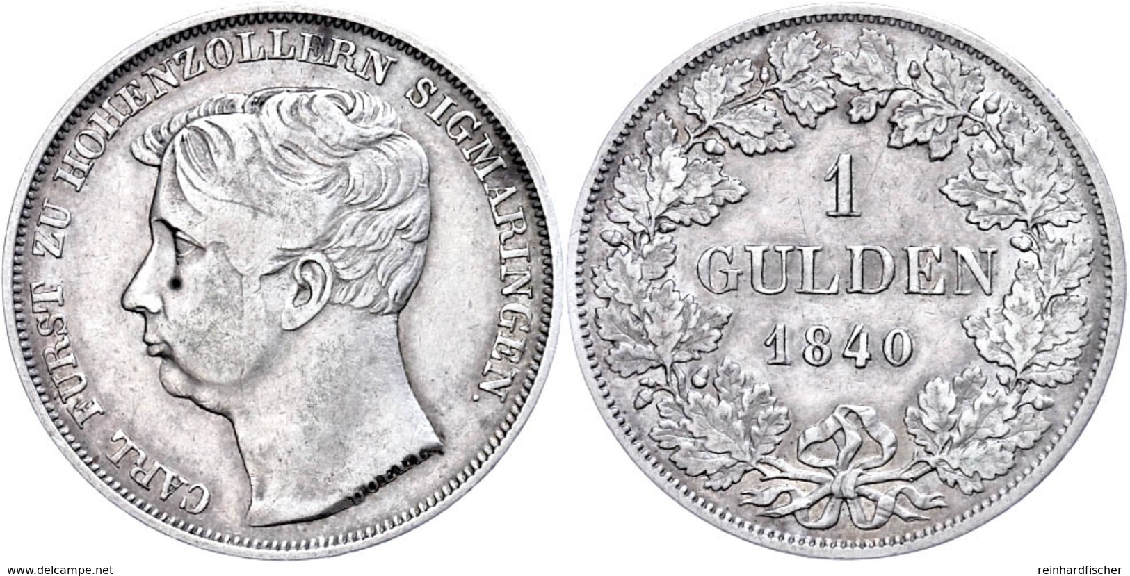 Gulden, 1840, Carl, AKS 12, Ss.  Ss - Sonstige & Ohne Zuordnung