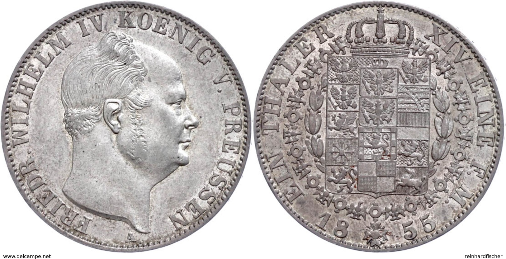 Taler, 1855, Friedrich Wilhelm IV., AKS 76, J. 80, Vz.  Vz - Sonstige & Ohne Zuordnung