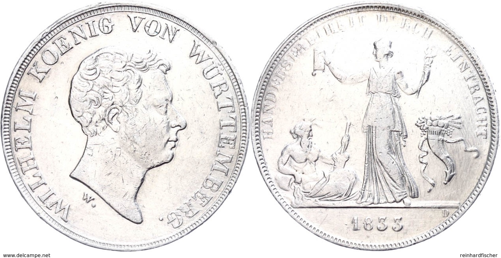 Kronentaler, 1833, Wilhelm, AKS 67, Ss-vz.  Ss-vz - Sonstige & Ohne Zuordnung