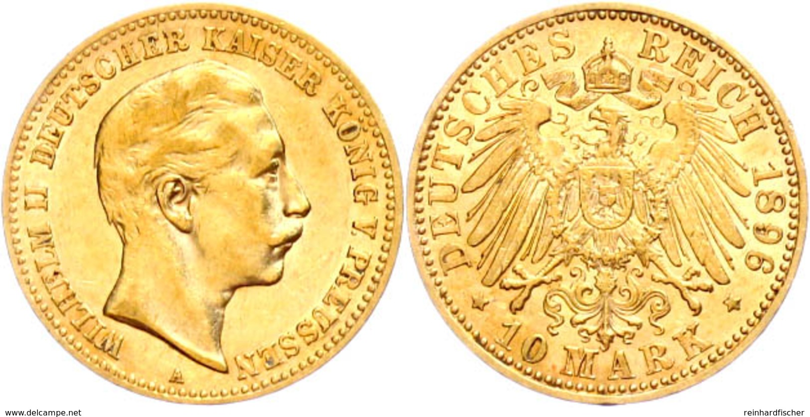 10 Mark, 1896, Wilhelm II., Ss., Katalog: J. 251 Ss - Sonstige & Ohne Zuordnung