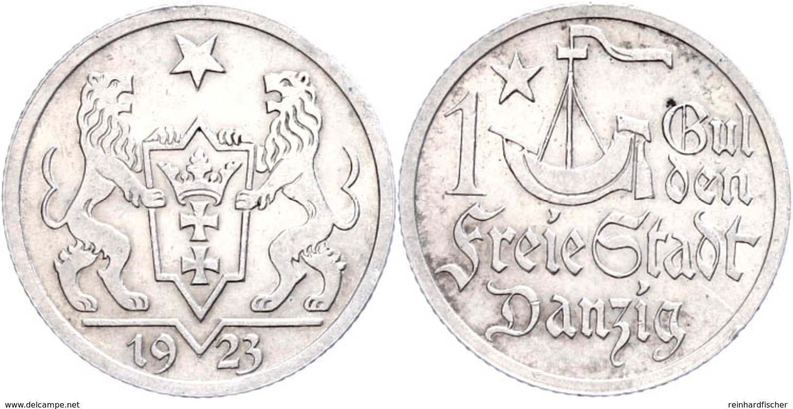 Danzig, 1 Gulden, 1923, Vz., Katalog: J. D7 Vz - Altri & Non Classificati