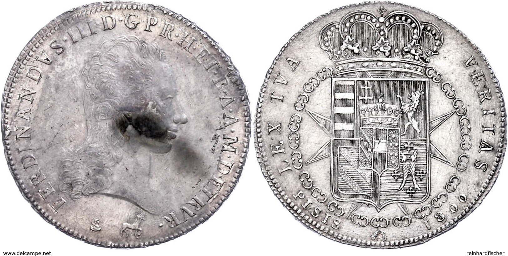 Toskana, Francescone, 1800, Ferdinando III., Revers Berieben, Vz.  Vz - Sonstige & Ohne Zuordnung