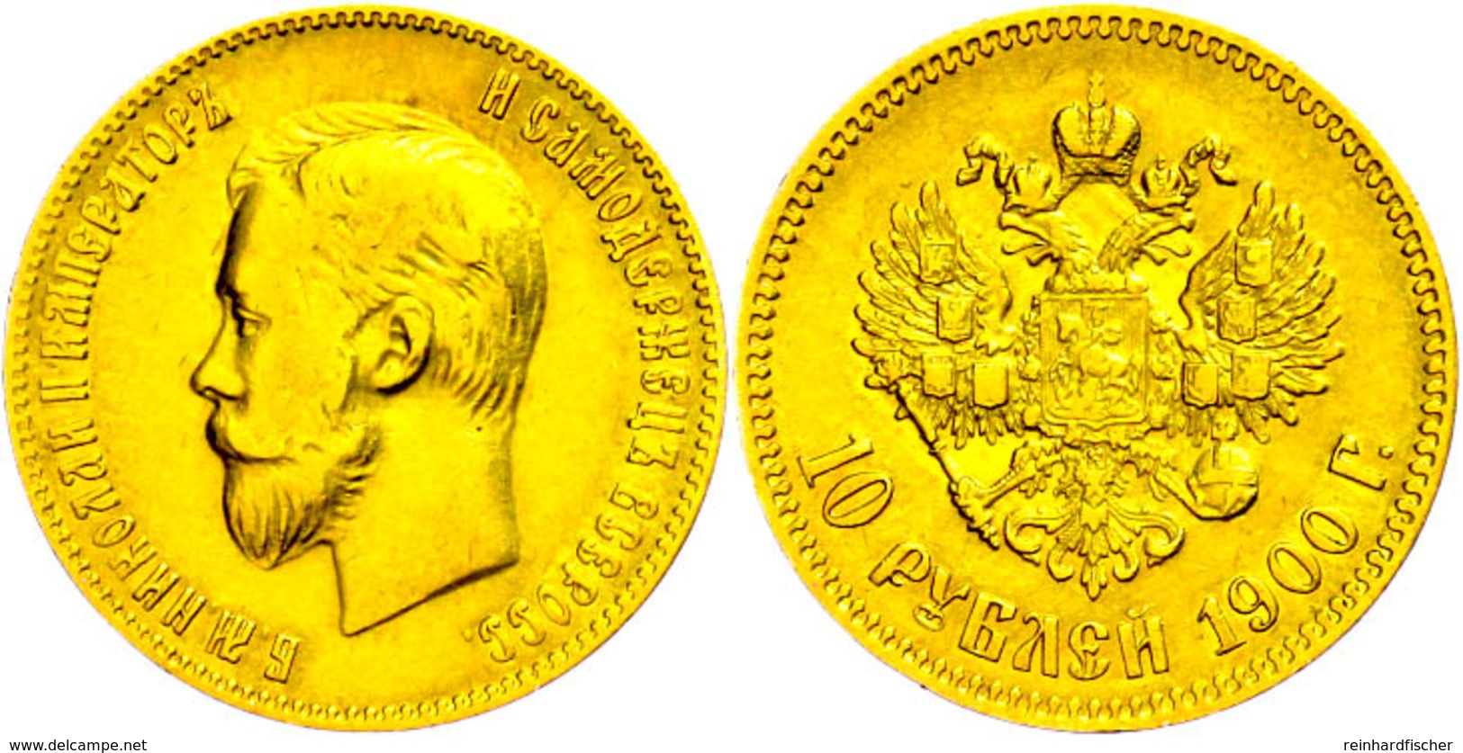 10 Rubel, Gold, 1899, Nikolaus II., St. Petersburg, Fb. 179, Ss.  Ss - Russland