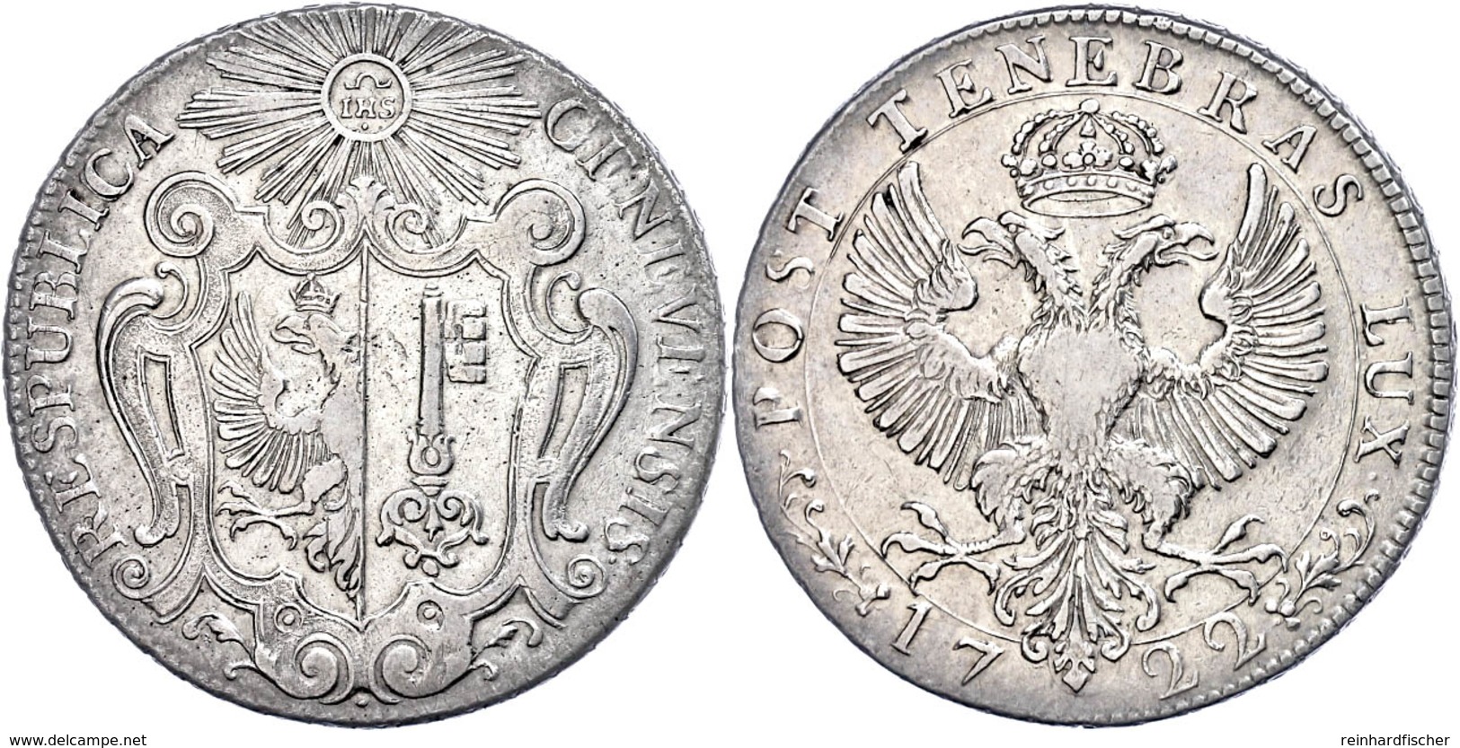 Genf, Taler, 1722, HMZ 2-339b, Ss.  Ss - Sonstige & Ohne Zuordnung