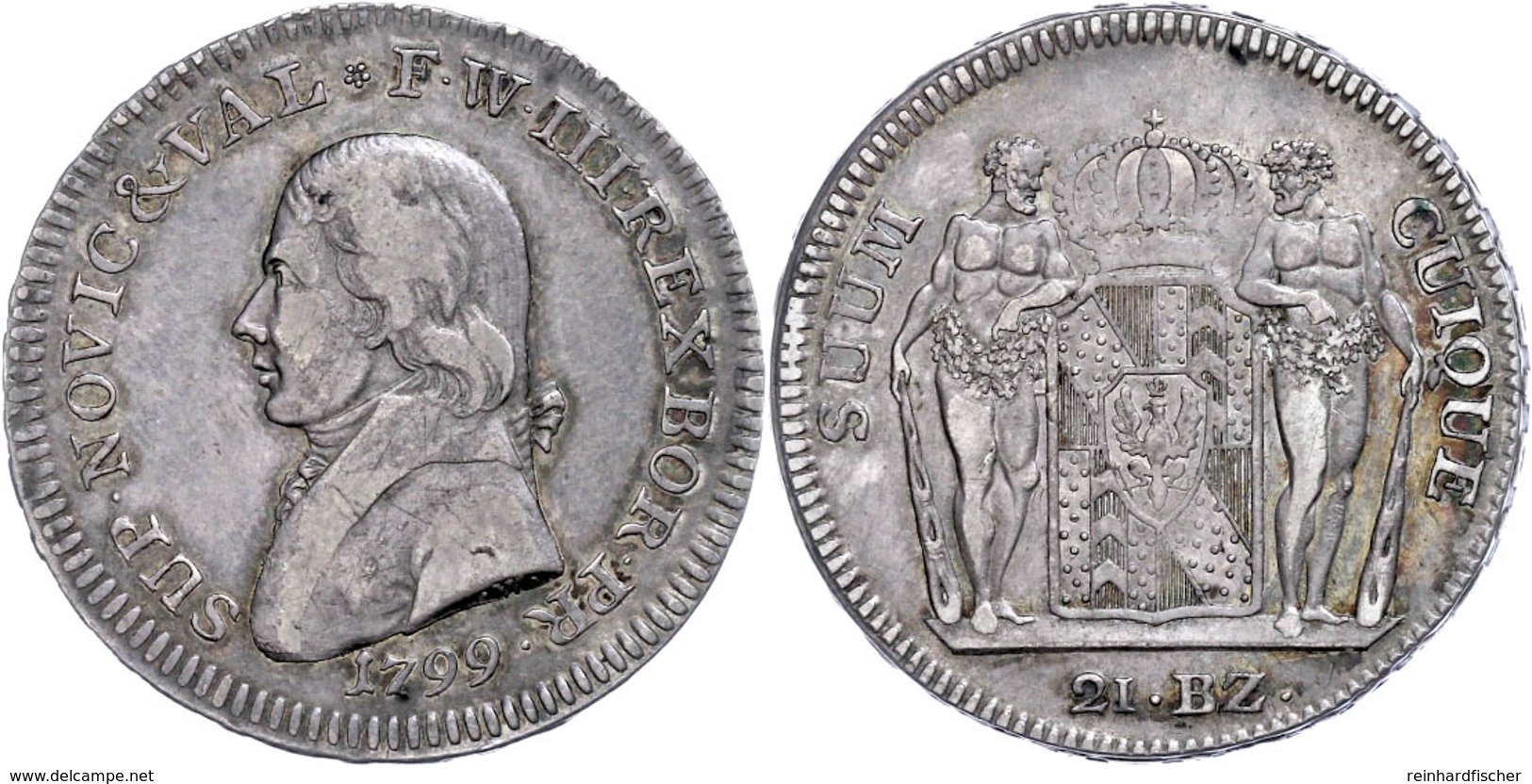 Neuenburg, 21 Batzen,1799, Friedrich Wilhelm III. Von Preußen, HMZ 2-715, Ss+. - Sonstige & Ohne Zuordnung