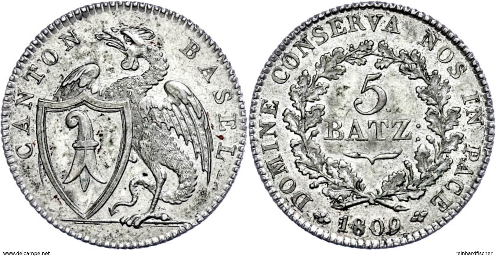 Basel, 5 Batzen, 1809, HMZ 2-109a, Vz.  Vz - Sonstige & Ohne Zuordnung