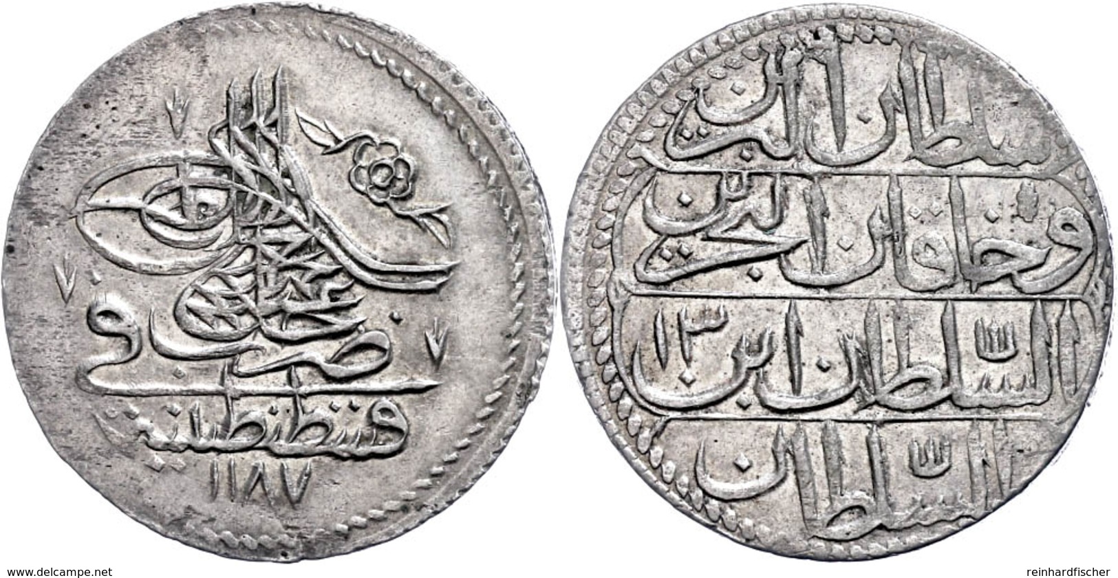 20 Para, AH 1187/13, Abdülhamid I., Konstantinopel, Leichte Prägeschwäche Am Rand, Vz.  Vz - Orientales