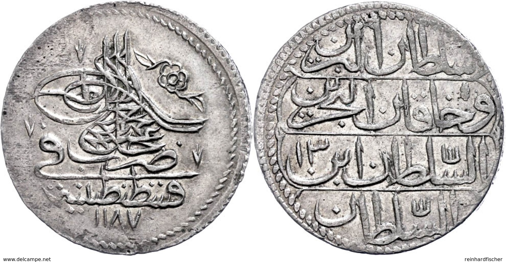20 Para, AH 1187/13, Abdülhamid I., Konstantinopel, Leichte Prägeschwäche Am Rand, Vz.  Vz - Orientalische Münzen