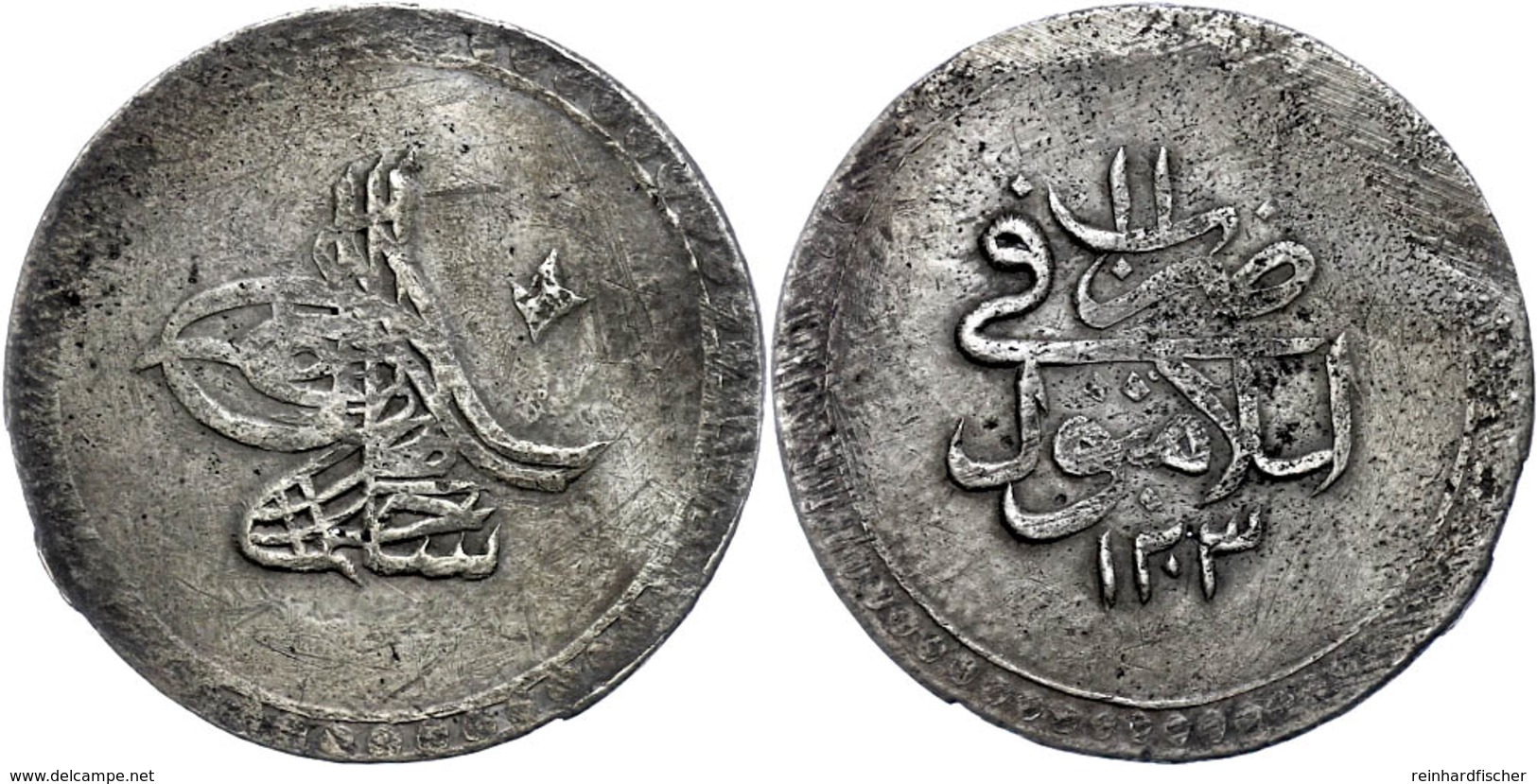 20 Para, AH 1203/11, Selim III., Konstantinopel, KM 495, Schrötlingsfehler Und Prägeschwäche, Ss.  Ss - Orientalische Münzen