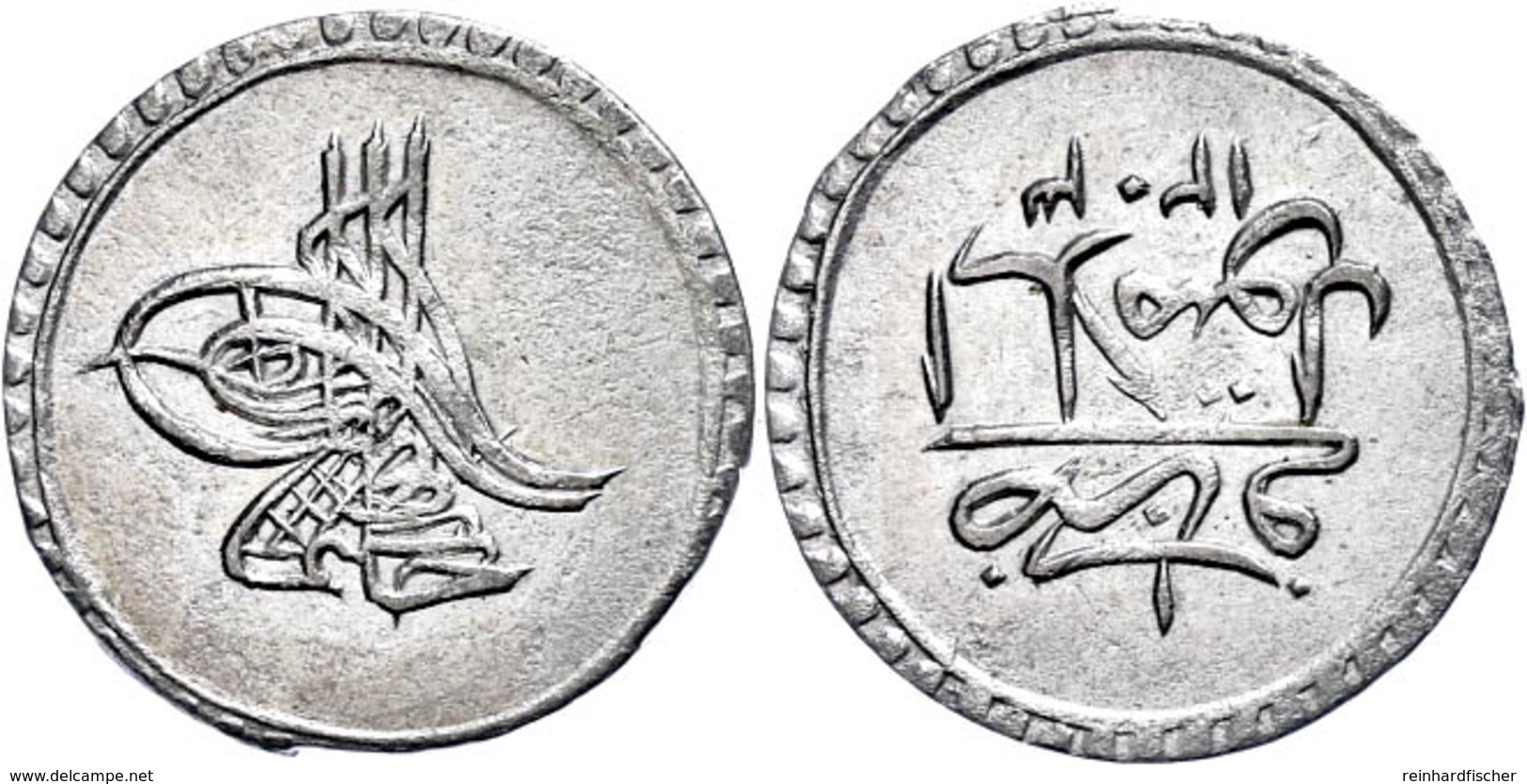 5 Para (2,18g), AH 1203/1, Selim III., Konstantinopel, Toughra Typ I., KM 447, Gereinigt, Vz. Sehr Selten!  Vz - Orientalische Münzen