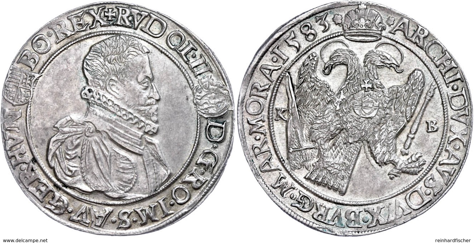 Taler, 1583, Rudolf II., Kremnitz, Dav. 8066, Vz.  Vz - Ungarn