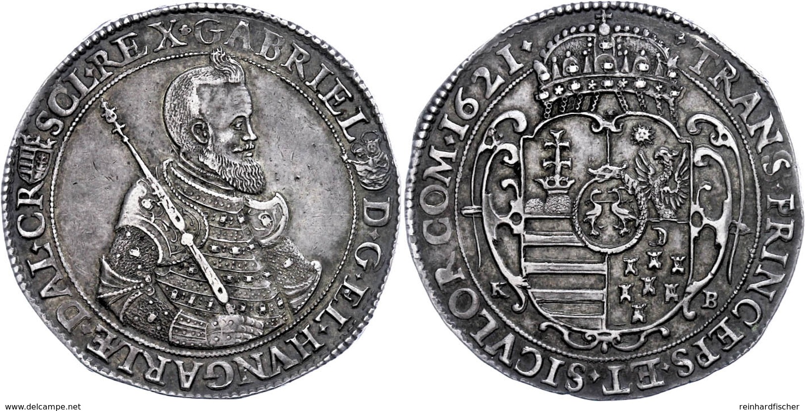 Siebenbürgen, Taler, 1621, Gabriel Bethlen, Kremnitz, Dav. 4710, Resch 81 Ff., Ss-vz.  Ss-vz - Ungarn