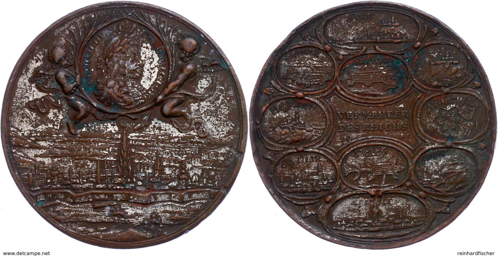 Österreich, Leopold I., Bronzemedaille (Dm.40 Mm, 26,3 G), 1685, Von L.G. Lauffer, Auf Die Siege In Ungarn, Av: Brustbil - Sonstige & Ohne Zuordnung