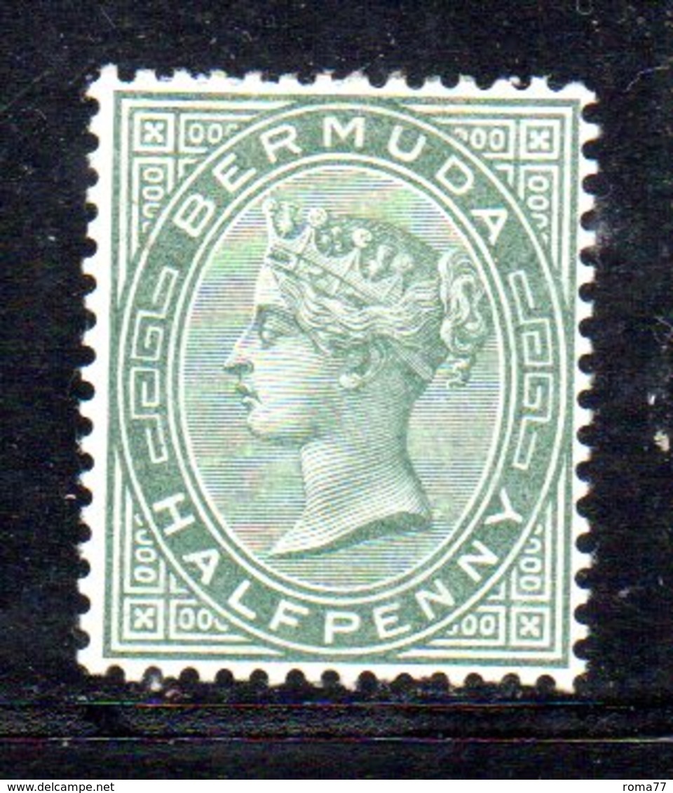 APR428 - BERMUDA 1884,  Yvert N. 17  *  (2380A) . Dent 14 Fil .CA Due Nuance - Bermuda